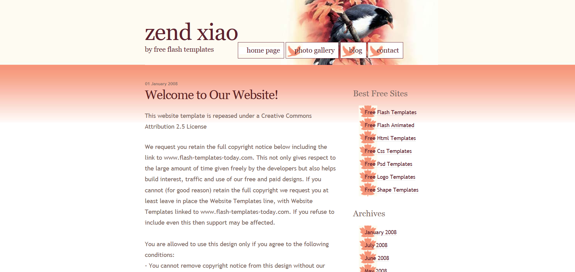 Шаблон сайта Животные №279