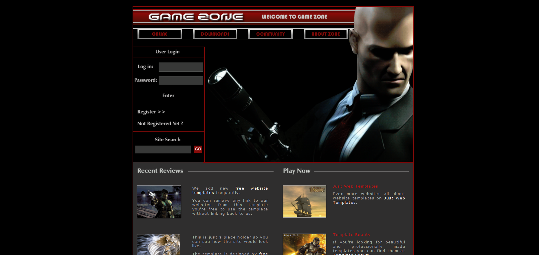 Шаблон сайта Игры №440