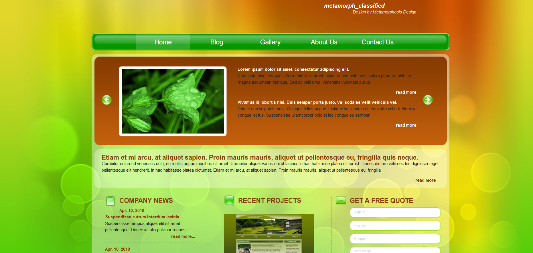 Шаблон сайта Природа №128