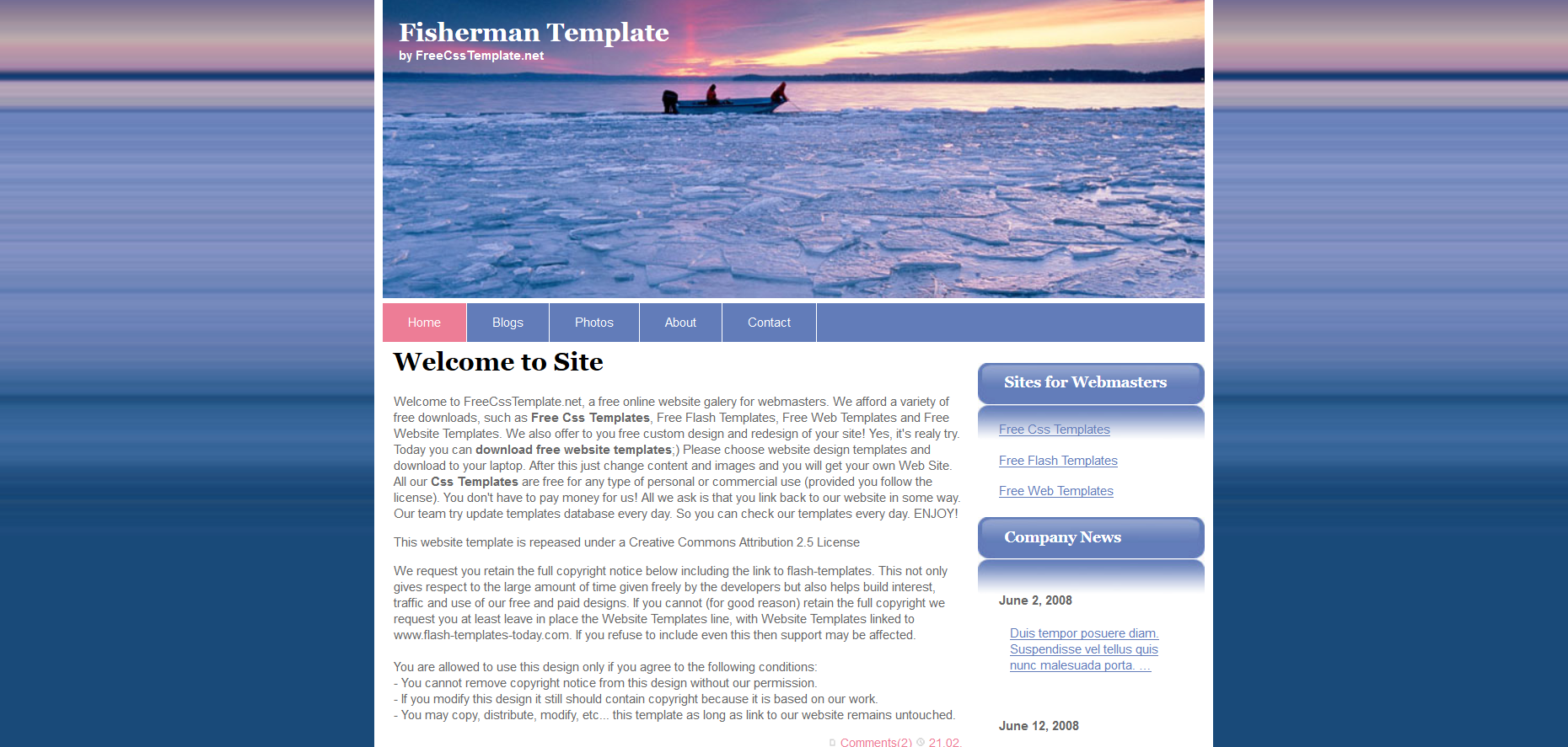 Шаблон сайта Природа №307