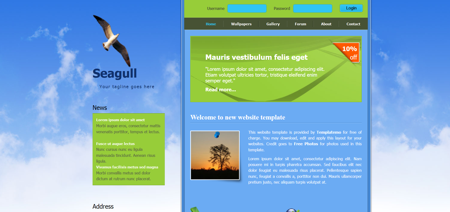 Шаблон сайта Персональные №454